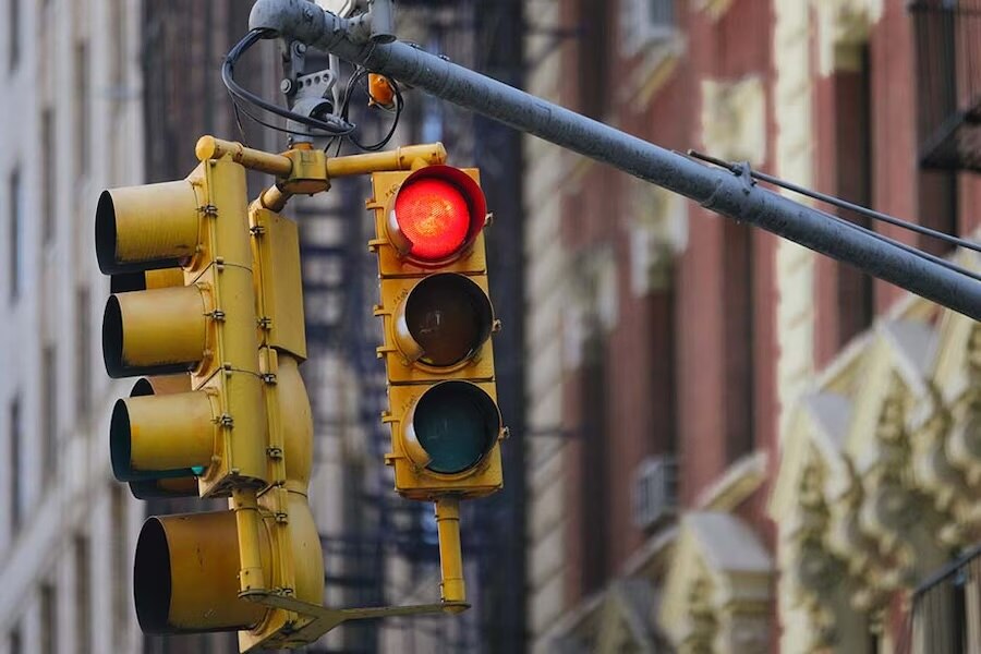 Stoplight on red.